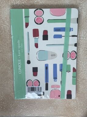 NEW! Clinique x Kate Spade New York makeup designed medium sized notebook